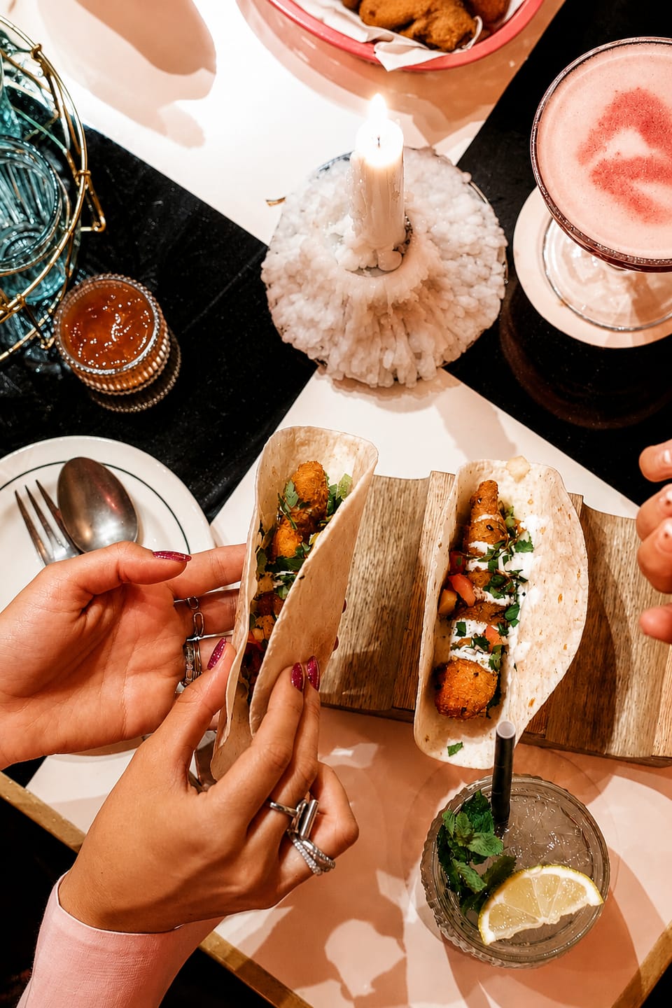 Assiettes à partager, cuisine du monde
